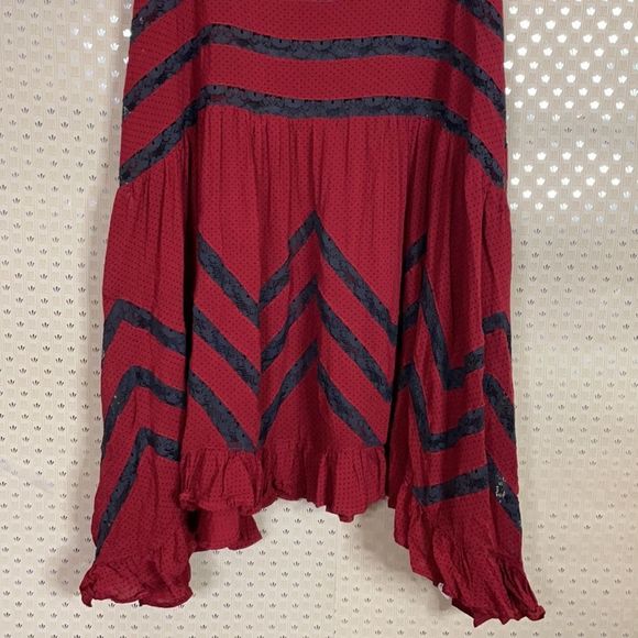 Free People Red and Black Striped Dress - Picture 3 of 9